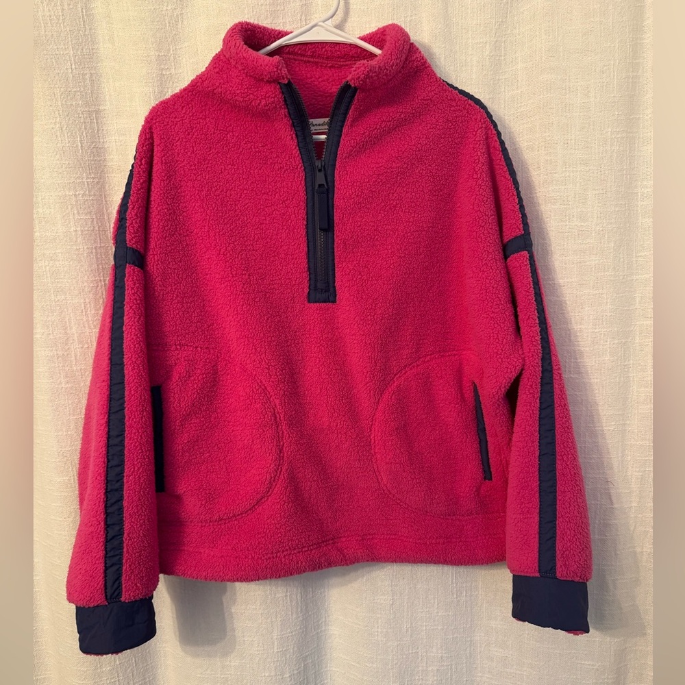 Cozy Pink Quarter-Zip Sweatshirt